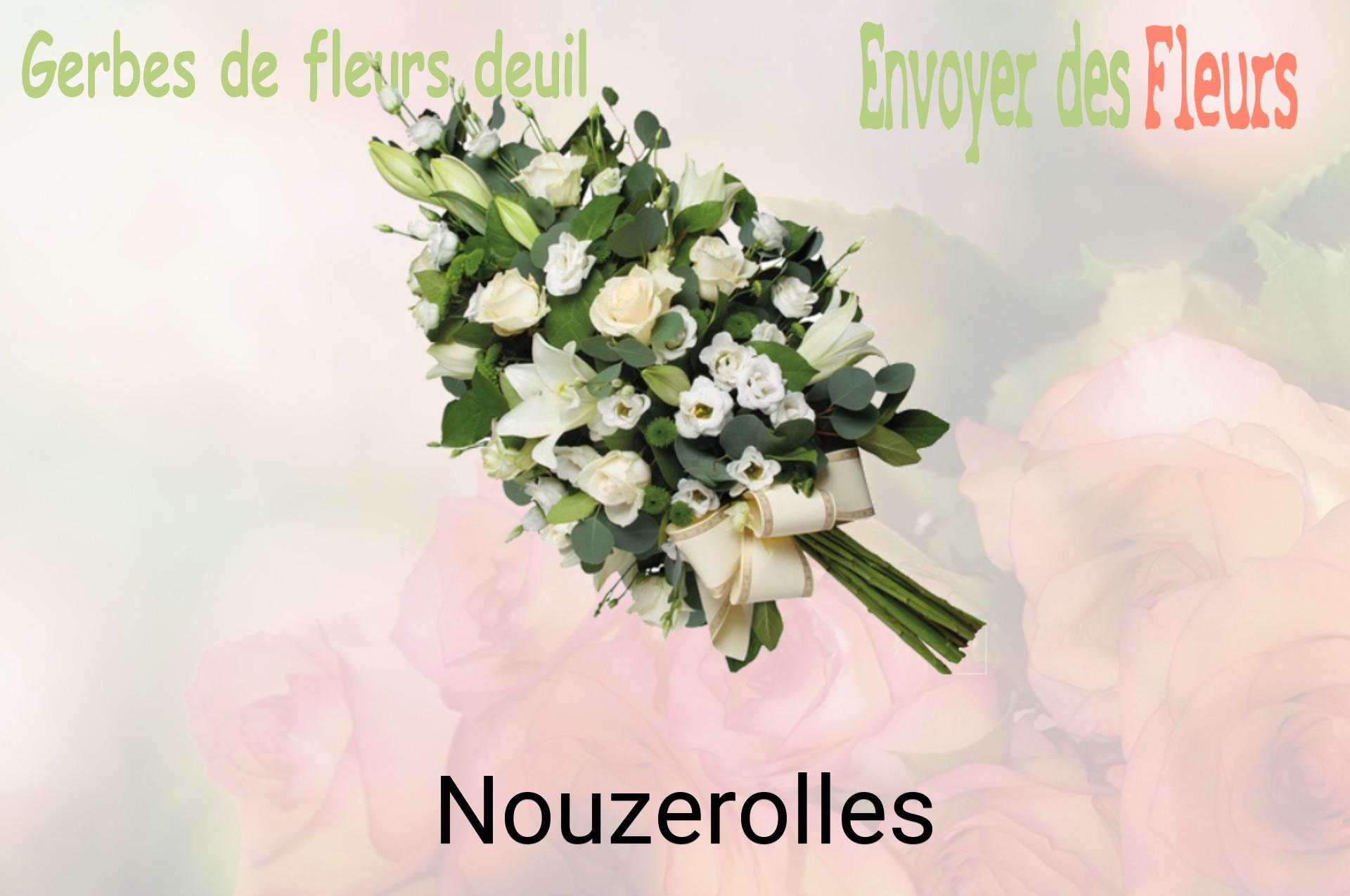 Gerbe de fleurs de deuil livrée à Nouzerolles